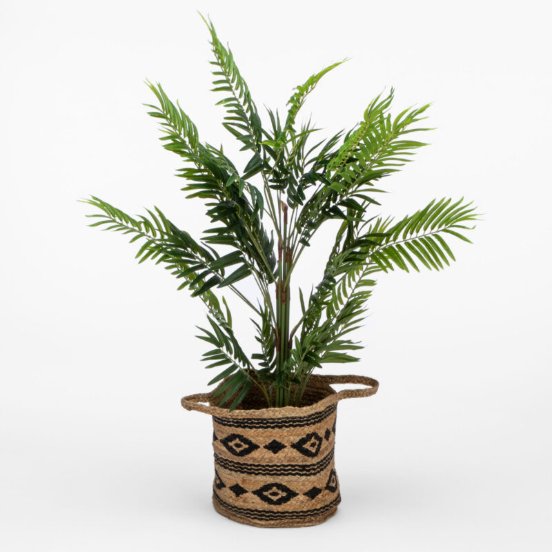 ROUND BRAIDED BASKET WITH HANDLES - Image 3