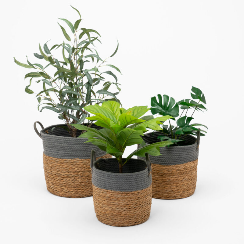 SET OF THREE WOVEN BASKETS - Image 4