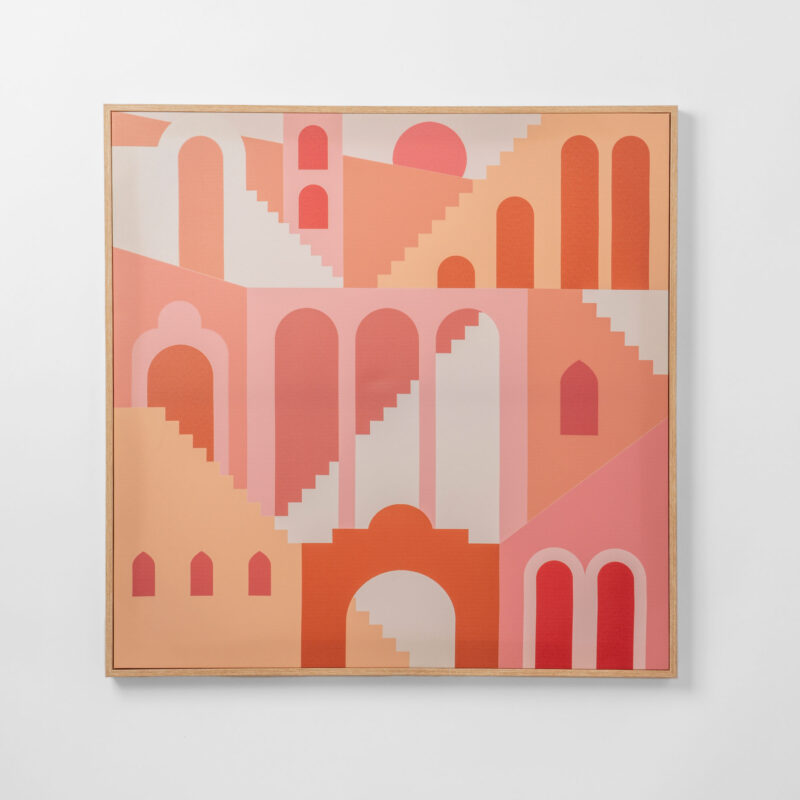 TERRACOTTA CITY FRAMED CANVAS