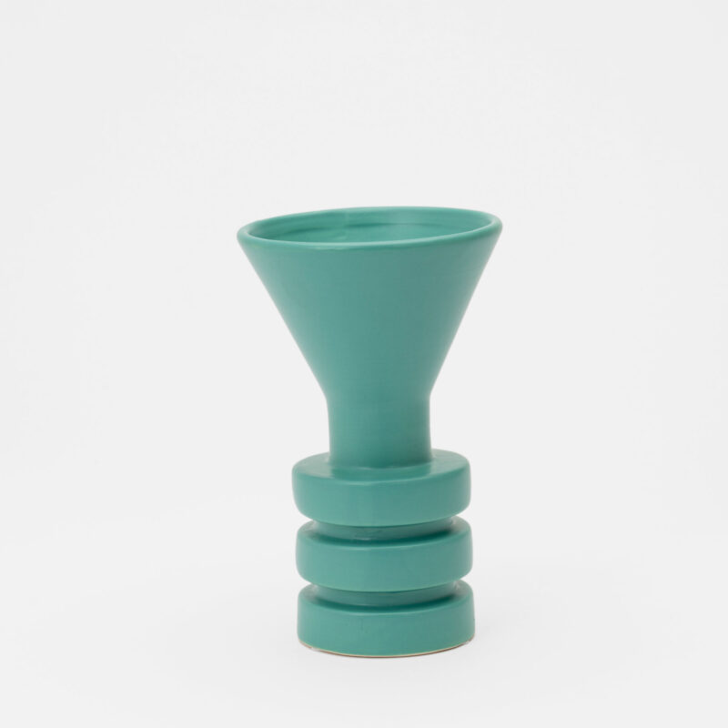 GREEN CERAMIC DECORATIVE VASE