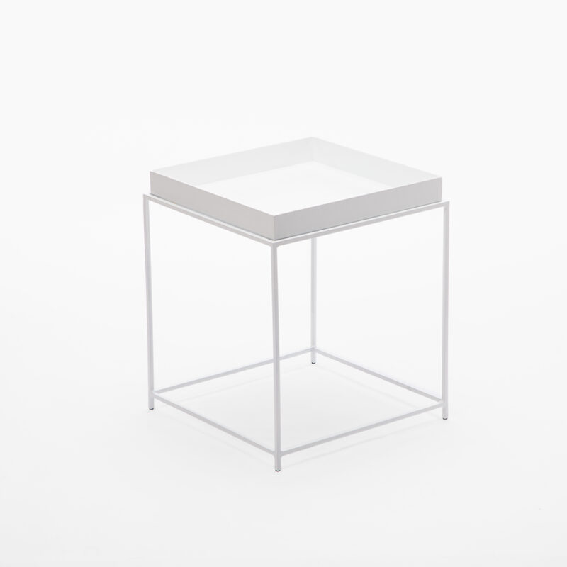 POWDER COATED STEEL SQUARE COFFEE TABLE