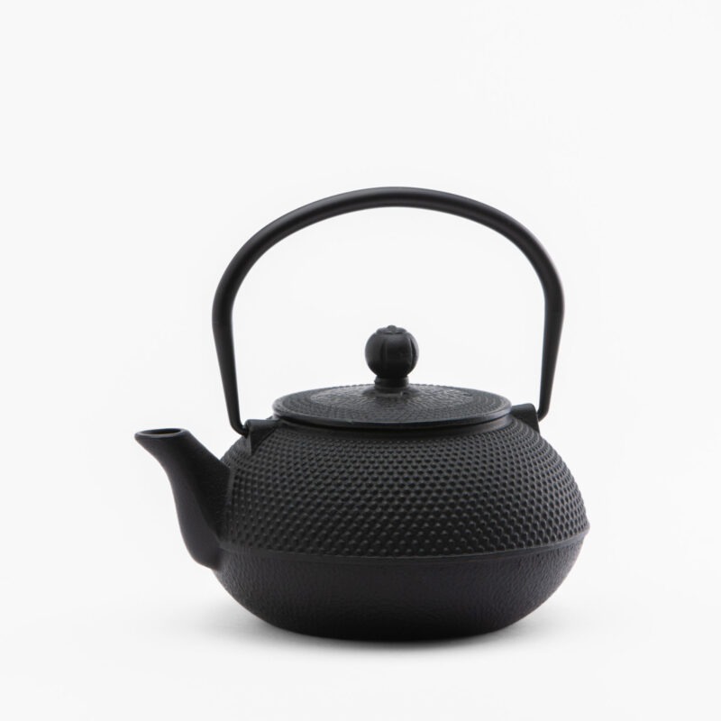 BLACK CAST IRON TEAPOT