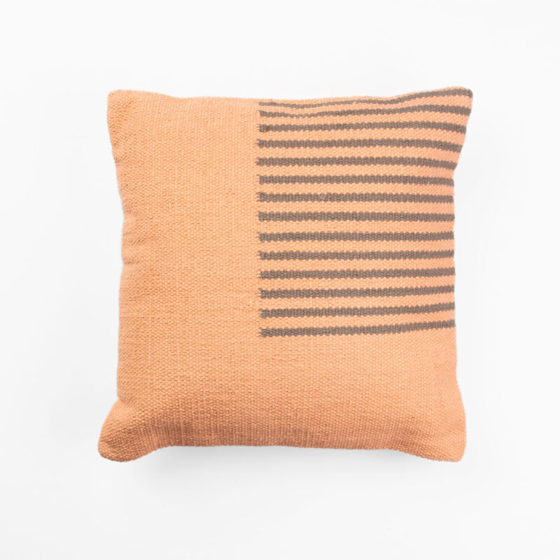 PINKS AND GRAY SQUARE DECORATIVE CUSHION