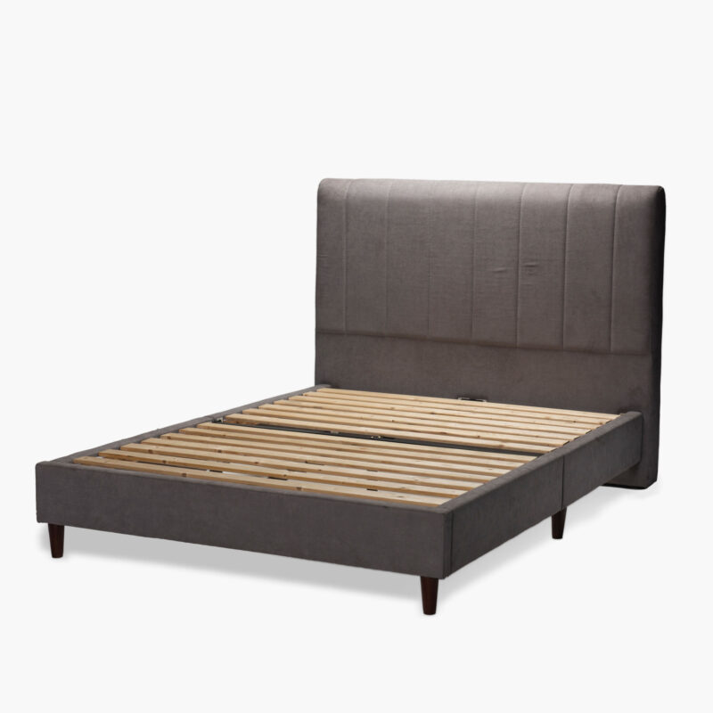 UPHOLSTERED BED WITH WOODEN LEGS - Image 4