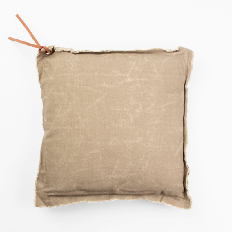 DARK KHAKI SQUARE DECORATIVE CUSHION