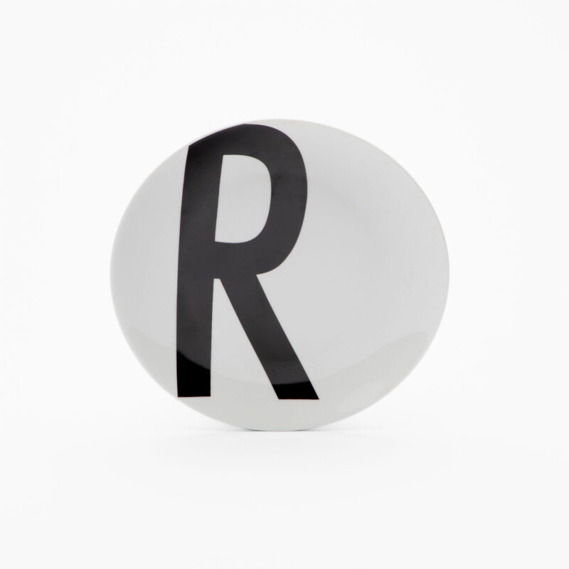 WHITE CERAMIC PLATE WITH LETTER - Image 5