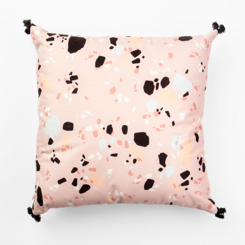 PINK TERRAZZO SQUARE DECORATIVE CUSHION
