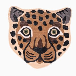 LEOPARD FACE ACCENT RUG