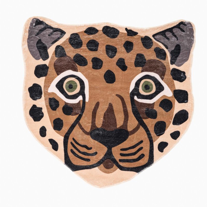 LEOPARD FACE ACCENT RUG