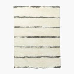 STRIPED WHITE AREA RUG