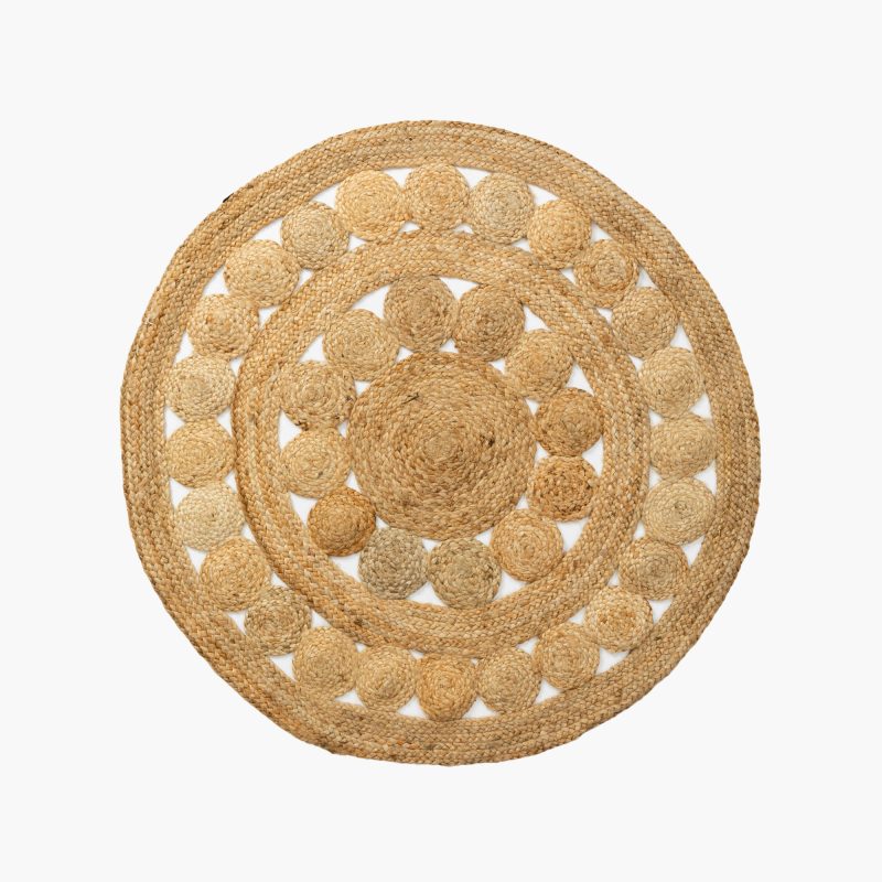 JUTE BRAIDED ROUND AREA RUG