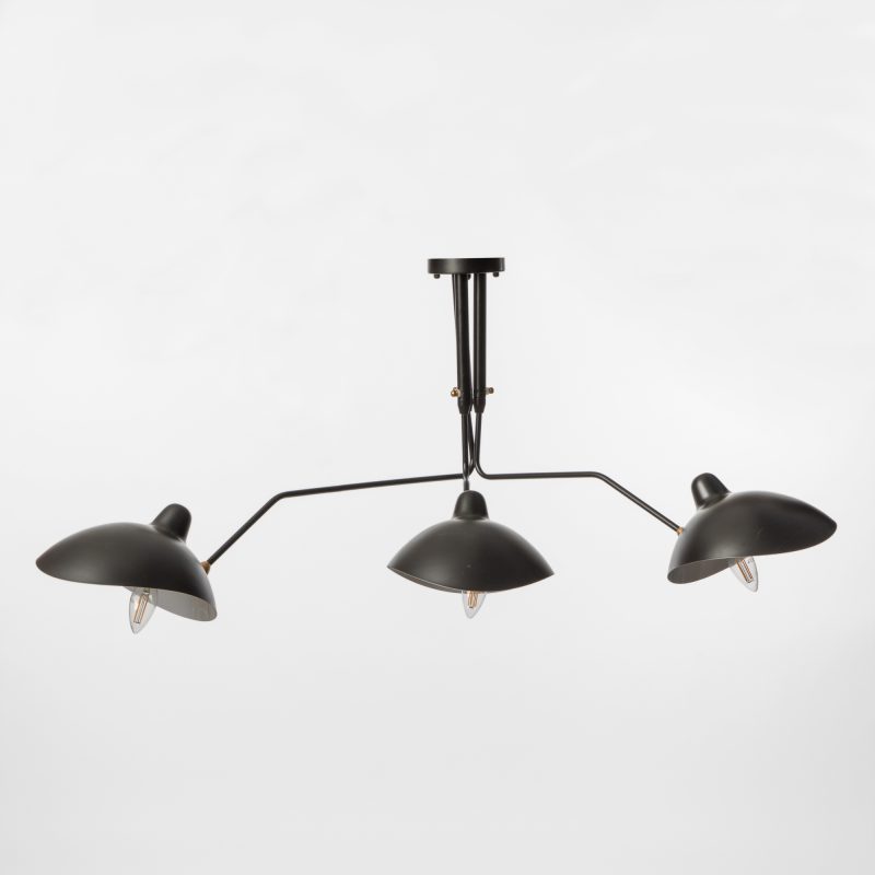 3 LIGHTS METAL RETRO CHANDELIER E12