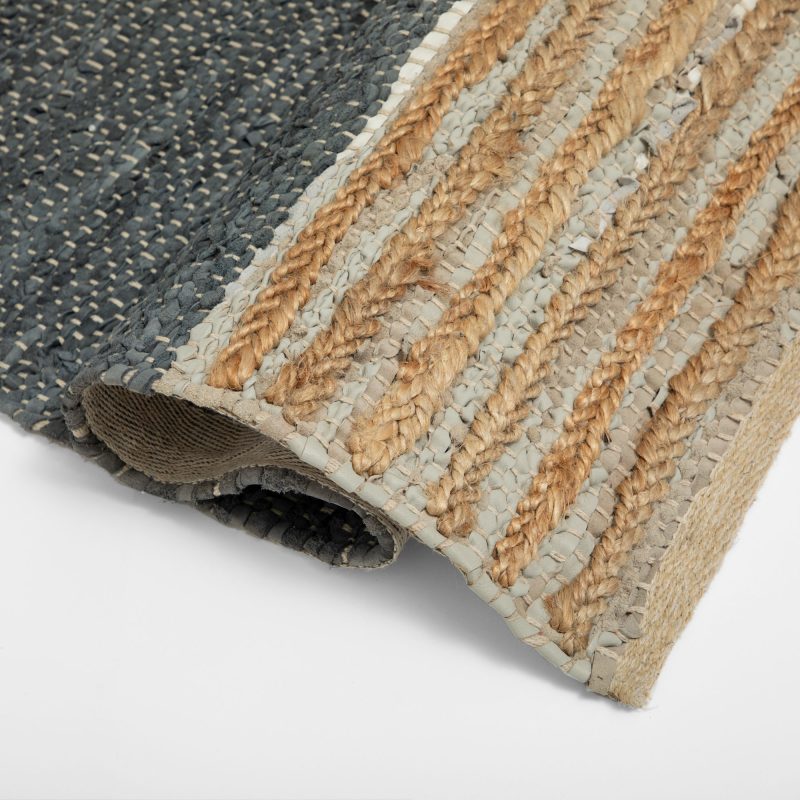 LEATHER AND JUTE AREA RUG - Image 2