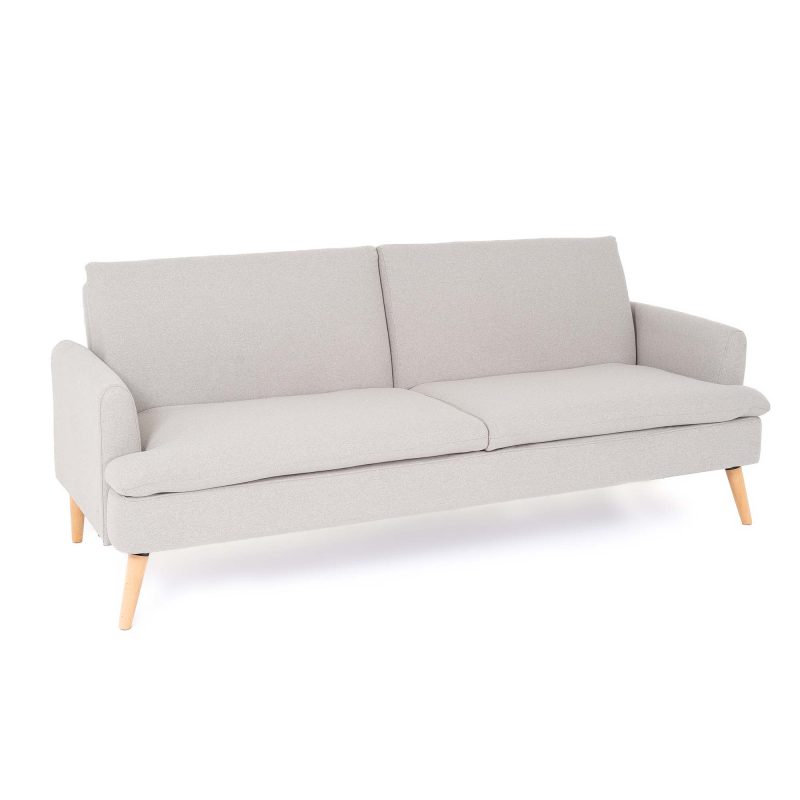 UPHOLSTERED SLEEPER SOFA WITH WOODEN LEGS